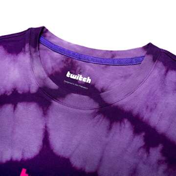 Twitch Tie Dye Signature T-Shirt - Purple Large