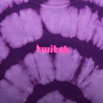 Twitch Tie Dye Signature T-Shirt - Purple Large