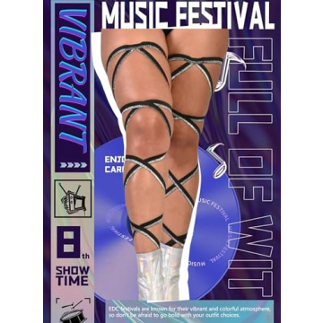 Stylish Non-Slip Rave Leg Wraps for Parties and Festivals