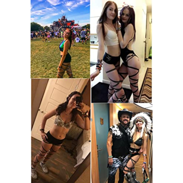 Stylish Non-Slip Rave Leg Wraps for Parties and Festivals