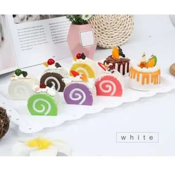 Peohud Elegant White Plastic Serving Tray Set - 12 Pack