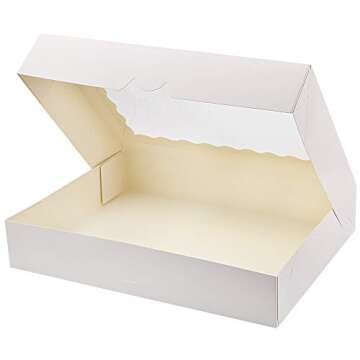 Tcoivs Bakery Boxes 14" x 10" x 2.5" for Treats