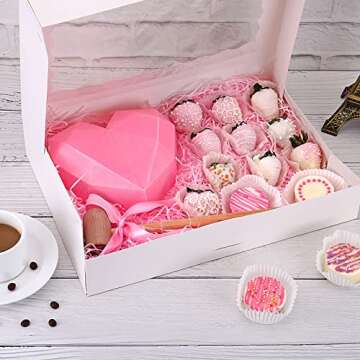 Tcoivs Bakery Boxes 14" x 10" x 2.5" for Treats