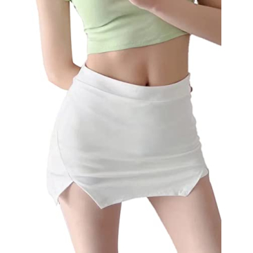 LYANER Women's Stylish Zip Up Skort - Chic & Versatile