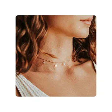 Elegant Star Necklace Choker 14K Gold Plated Accessories