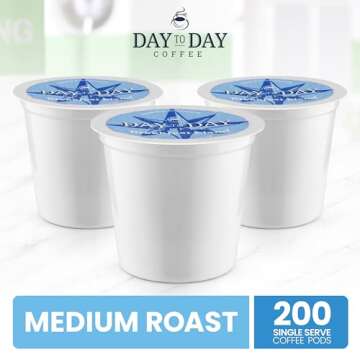Day To Day 200-Count Breakfast Blend Medium Roast Single Serve Coffee Pods for K-Cup Keurig Brewer