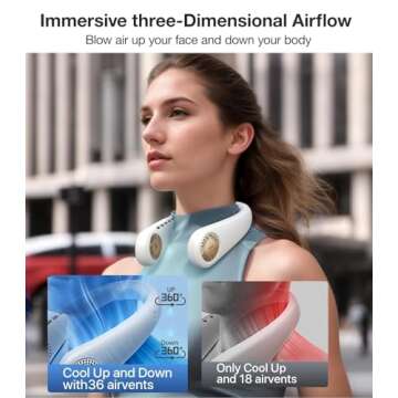 TORRAS COOLiFY [All-New, Upgraded Powerful Airflow] Industry-First Portable Neck Fan - Rechargeable,...