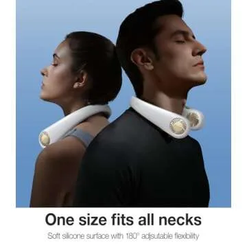 TORRAS COOLiFY [All-New, Upgraded Powerful Airflow] Industry-First Portable Neck Fan - Rechargeable, 360° Airflow, Hands-Free Bladeless Cooling, For Yard Work, Indoor, Outdoor Use - Elegant Ivory