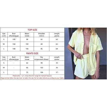 Women Casual Two Piece Shorts Set Loose Button Cardigan Shirt Elastic Waist Lounge Shorts Tracksuit Sumer Outfits(A Fleece Khaki,S)