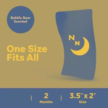 Gentle Tape Strips XL (40 Pcs - 1.5 Month) - Hypoallergenic Tape, Optimized Rest & Recovery, for Men & Women, Special Quality, Bubble Bear Scented, Latex-Free, Medical Grade (Yellow) (Small Kids Size)