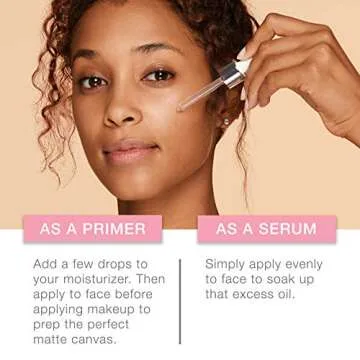 Neutrogena Shine Control Matte Booster Face Primer & Serum, Skin-Mattifying Serum-to-Primer with Rice Protein, Absorbs Excess Oil & Keeps Skin Shine Free, 1.0 fl. oz Trasnparent