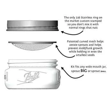 Organic Broccoli Sprout Growing Kit with Stainless Steel Lid