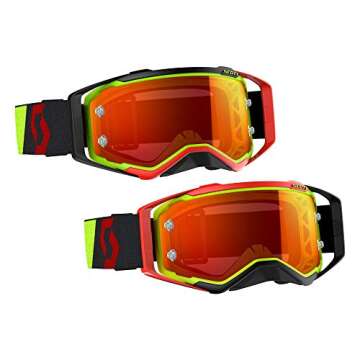 Scott Prospect Adult Off-Road Motorcycle Goggles - Yellow/Red/Orange Chorme Works/One Size