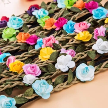 Candygirl Rose Bohemian Flower Crown Headbands for Kids
