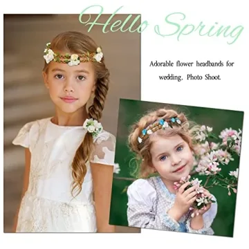 Candygirl Rose Bohemian Flower Crown Headbands for Kids