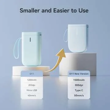 NIIMBOT D11 New Version Label Maker - Bluetooth Thermal Printer for Home, Office, and School
