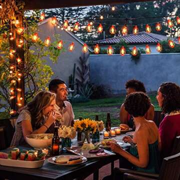 AceList 20 LED Red Lantern String Lights Mini Kerosene Lamp for Indoor Outdoor Patio Garden Holiday ...