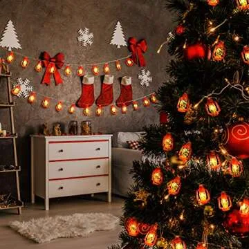 AceList 20 LED Black Lantern String Lights for All Occasions