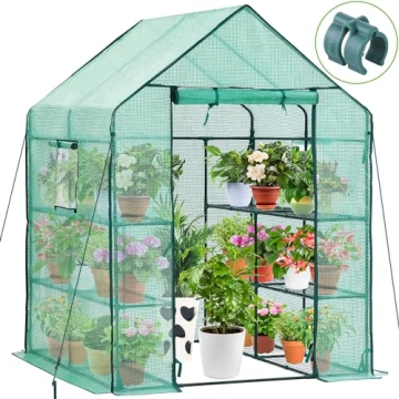 Ohuhu Durable Walk-in Greenhouse with 12 Shelves