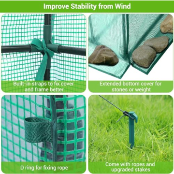 Ohuhu Durable Walk-in Greenhouse with 12 Shelves