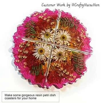 LET'S RESIN Geode Coaster Molds,Geode Agate Molds for Resin Casting,Silicone Coaster Molds for Making Geode Coasters, Resin Coasters, Cups Mats, Home Decoration