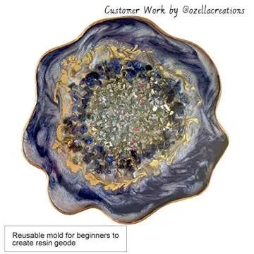 LET'S RESIN Geode Coaster Molds,Geode Agate Molds for Resin Casting,Silicone Coaster Molds for Making Geode Coasters, Resin Coasters, Cups Mats, Home Decoration