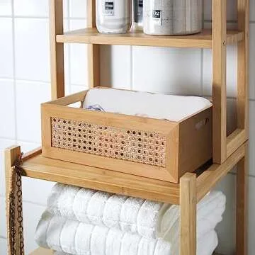 LaMorée Large Rattan Storage Basket for Home Decor