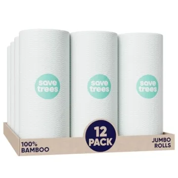 Save Trees Bamboo Paper Towels 12pk - Ultra Absorbent & Eco-Friendly 1800 Sheets - FSC Certified, Ch...