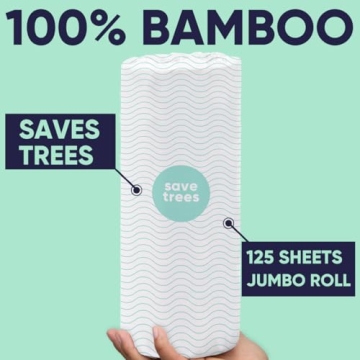 Eco-Friendly Bamboo Paper Towels 12pk - 1800 Sheets