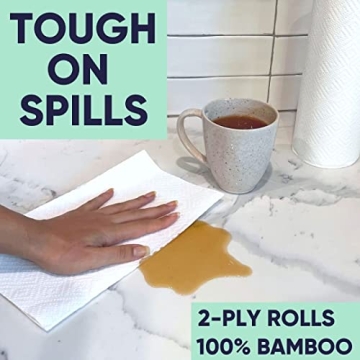 Eco-Friendly Bamboo Paper Towels 12pk - 1800 Sheets