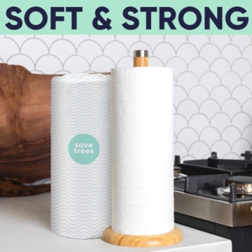 Eco-Friendly Bamboo Paper Towels 12pk - 1800 Sheets