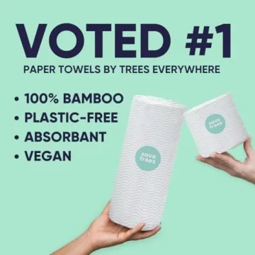 Eco-Friendly Bamboo Paper Towels 12pk - 1800 Sheets