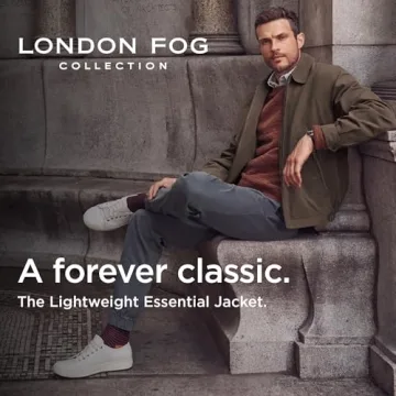 London Fog Men's Auburn Zip-Front Golf Jacket in Dark Brown