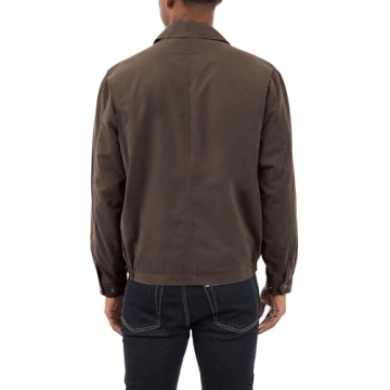London Fog Men's Auburn Zip-Front Golf Jacket in Dark Brown