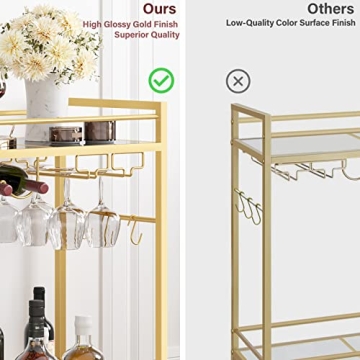 TUTOTAK Multifunctional Bar Cart with Wine Rack