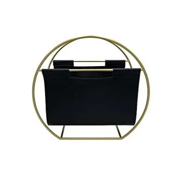 Becki Owens Stylish Black Leather Magazine Holder