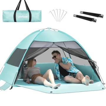 Large Easy Setup Beach Tent | Anti-UV Beach Shade for Fun Outdoors