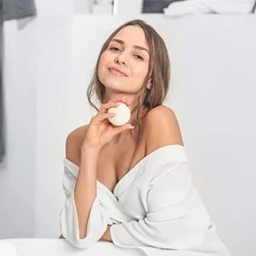 Natural & Organic Bath Bombs with a Variety of Essential Oils, Dye and Paraben Free, Vegan, at Home Spa, Set of 6 (60 gram)