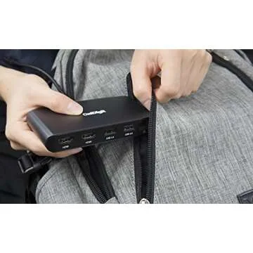 CalDigit Thunderbolt 3 Mini Dock - Bus Powered, Non Charging, 40Gbs, Dual 4K Display, USB 3.0 & 2.0 and Gigabit Ethernet LAN for Mac and PC, Thunderbolt 4 Compatible (Dual HDMI 2.0, Black)