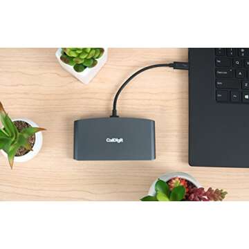 CalDigit Thunderbolt 3 Mini Dock - Bus Powered, Non Charging, 40Gbs, Dual 4K Display, USB 3.0 & 2.0 and Gigabit Ethernet LAN for Mac and PC, Thunderbolt 4 Compatible (Dual HDMI 2.0, Black)