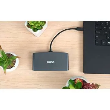 CalDigit Thunderbolt 3 Mini Dock - Bus Powered, Non Charging, 40Gbs, Dual 4K Display, USB 3.0 & 2.0 and Gigabit Ethernet LAN for Mac and PC, Thunderbolt 4 Compatible (Dual HDMI 2.0, Black)