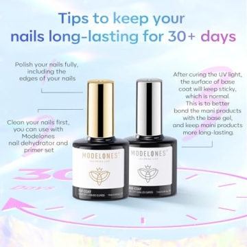 Modelones Gel Top Coat and Base Coat Set - Upgrade Your Nails