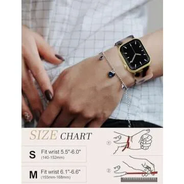 Newlibery Resin Stretchy Watch Bands Women Compatible with Apple Watch 38mm 40mm 41mm 42mm (S10) Tortoise Light Bracelet Beaded Elastic Strap for iWatch Series10/9/8/7/6/5/4/3/2/1/SE/Ultra (S)