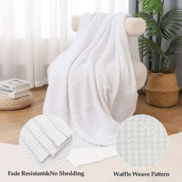 Mary Hatch Cotton Waffle Blanket - All Season Cozy Comfort