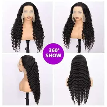 Vemalin 13x4 Loose Deep Wave Lace Front Wig - 180% Density