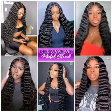 Vemalin 13x4 Loose Deep Wave Lace Front Wig - 180% Density