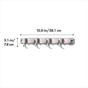 OXO Good Grips Wall-Mounted Mop and Broom Organizer 3"x5"x17"