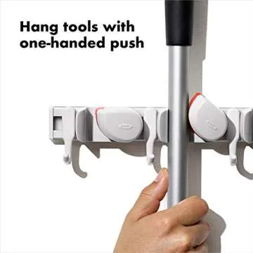 OXO Good Grips Wall-Mounted Mop and Broom Organizer 3"x5"x17"
