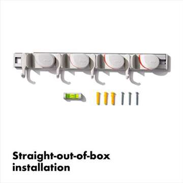 OXO Good Grips Wall-Mounted Mop and Broom Organizer 3"x5"x17"