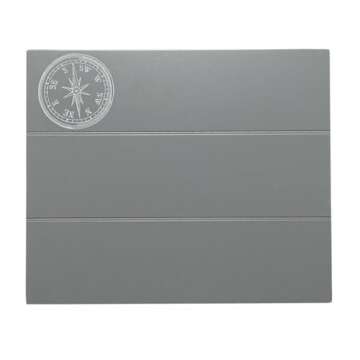 Riverbay Furniture 5 Piece Set Compass Print Wood Folding TV Tray Table Stand in Gray, 4 Tray Tables & 1 Stand